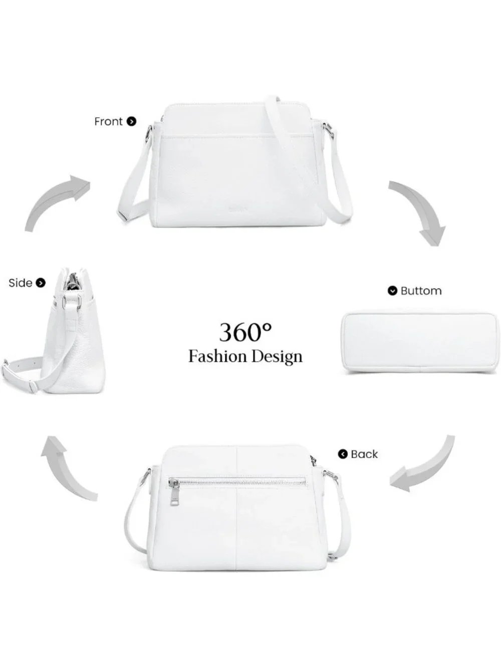 Stylish Anti-Theft Crossbody Bag for Women | Genuine Leather, RFID Slots, Small